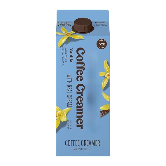 Vanilla Dairy Coffee Creamer, Rich and Creamy Flavored Coffee Creamer, Smooth Vanilla Taste for Hot and Iced Coffee, Ready-to-Pour Refrigerated Dairy Creamer, Perfect for Home and Office Use TOTAL NET WT [ 52 FL OZ , 3.25 LB ]