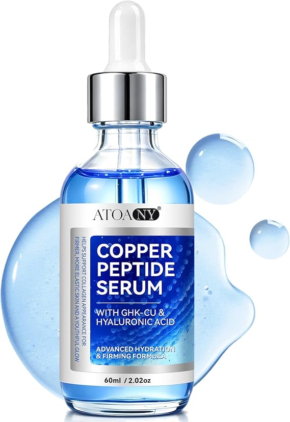 Copper Peptides Serum for Face, GHK-Cu Peptide Anti-Aging Facial Serum for Fine Lines and Skin Elasticity, Formula Moisturizer Hydrating Serum, Korean Skin Care