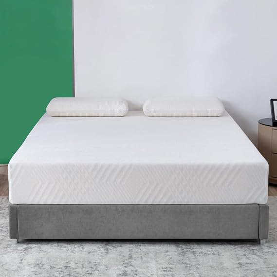 MLILY Twin XL Mattress in a Box, 10 inch Bed Mattresses, Cooling Gel Green Tea Memory Foam, Medium Firm