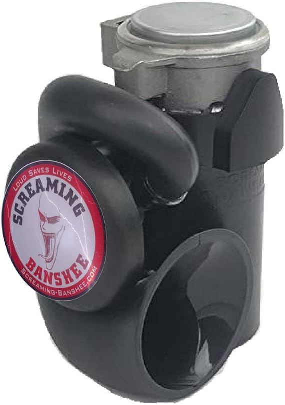 Screaming Banshee Shockwave Horn Kit, 132 dB, Universal Upgrade for Most Motorcycles, Louder than OEM with Banshee Visual Alert System,