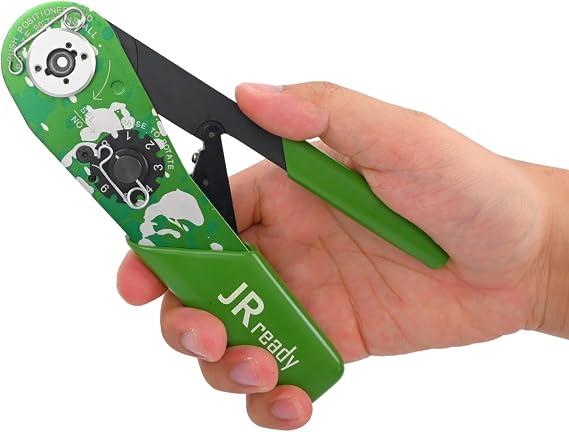 JRready NEW-W1A Indent impression Crimping Tool design according M22520 2 01 Crimper for miniature Connector and M39029 solid contact MIL connector etc. 20-32AWG Wire harness solid contact