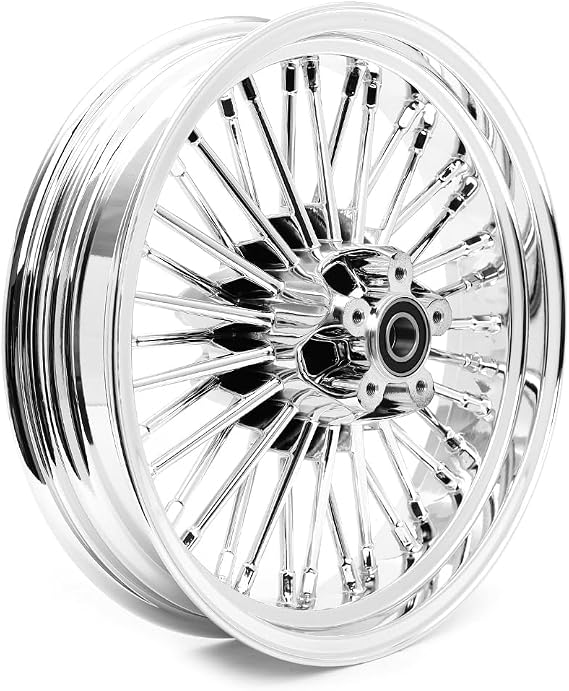 TOFR 16 inch Chrome Rear Wheel Rim Fat King Spokes Tubeless For Harley Touring 1984-2008 FLHR Road King FLHX Street Glide FLTR Road Glide FLHTC Electra Glide 2000 2001 2002 2003 2004 2005 2006 2007 | Fits FLHR Road King FLHX Street Glide FLTR Road Glide FLHTC Electra Glide 1984-2008 2000 2001 2002 2003 2004 2005 2006 2007