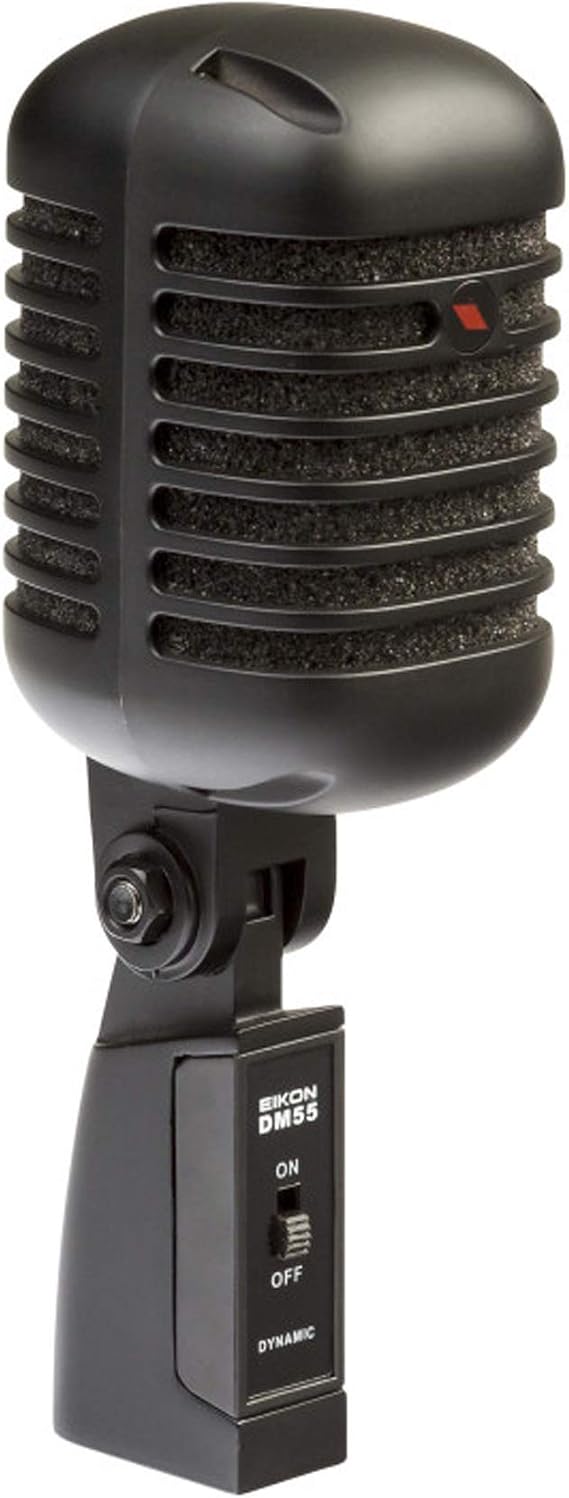 PROEL Eikon DM55V2BK Vintage Design Professional Vocal Dynamic Microphone (Satin Black)