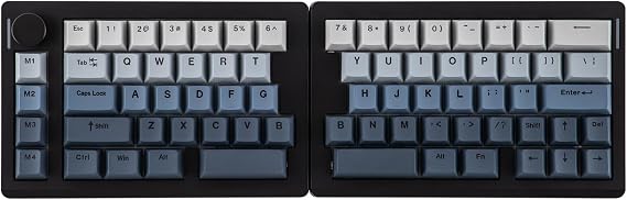 EPOMAKER Split70 Wireless Gaming Keyboard, Split Keyboard, QMK/VIA Supported, 70% Keyless, Mechanical Keyboard, Wireless, Hot-Swapping, Creamy Linear Switch, 2.4Ghz/BT/Type-C Knob, RGB Backlight, PBT