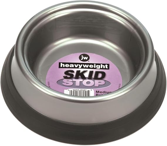 JW Pet Skid Stop Heavyweight Pet Bowl - Medium - 1 Bowl- Assorted Colors