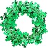 32.8 ft St. Patrick's Day Wreath Shamrocks Wire Wreath Decorations Green Irish Saint Patty Party Decorations for Front Door Home Garden Party(32.8 ft/ 10 Meters)