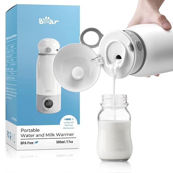Bear Portable Bottle Warmer for Travel, Milk Warmer for Breastmilk Formula