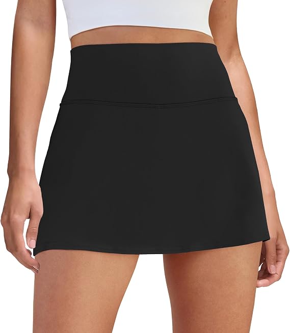 DLOODA Womens Skort Tennis Skirt with Pocket Shorts | Mini Golf Skirts, High Waisted, Built-in Shorts, Soft Comfortable Fabric, for Summer Casual, Athletic Workout, Pickleball