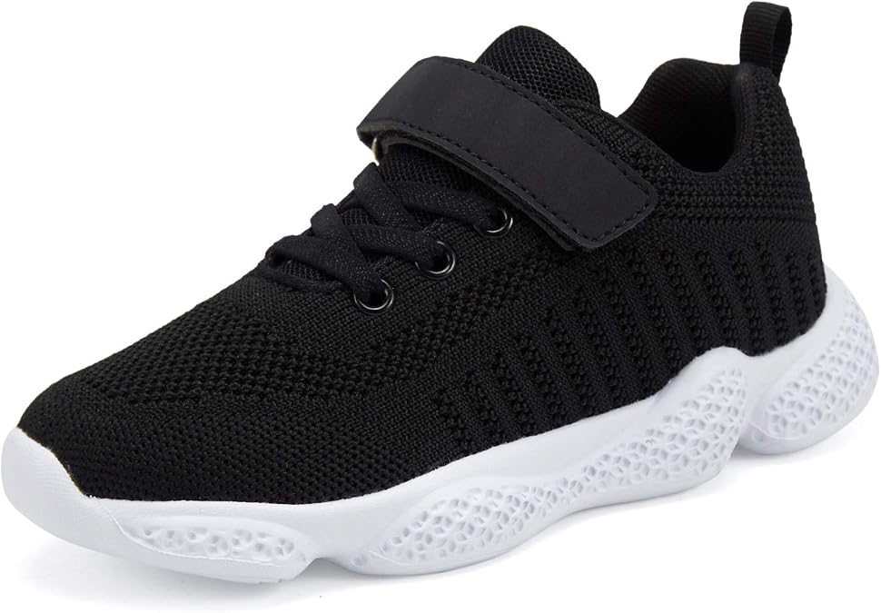 Casbeam Kids Breathable Sneakers Mesh Lightweight Easy Walk Casual Sport Strap Athletic Running Shoes for Boys Girls