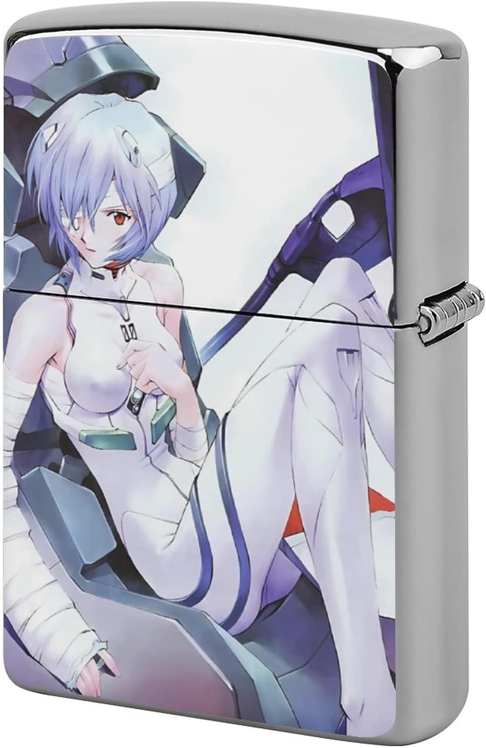 New Century Evangelion Lighter, Armor, Zipo Dual-Purpose Case, Lightweight, Mountain Climbing, Camping, Lightweight, Windproof, Silver, Zippo Lighter, Replacement Outer Case, Birthday, Anniversary