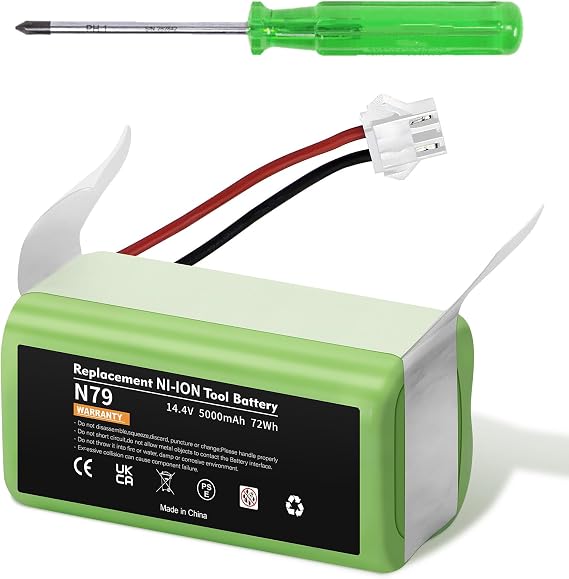 BATTOOL 5000mAh 14.4V Li-ion Replacement Battery for Ecovacs Deebot N79, N79S, 500, DN622 and Eufy RoboVac 11 11S 12 15C 25C 30 35C etc Eufy Robot Vacuum Battery