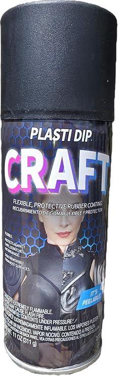 Plasti Dip Midnight Black Flexible Rubber Coating for Cosplayers, EVA Foam Armor & DIY Projects