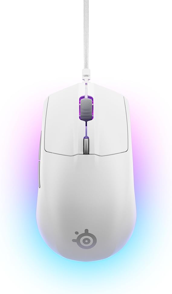 SteelSeries Rival 3 Gen 2 RGB Gaming Mouse -White