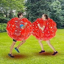 SUNSHINEMALL 2 Pack Inflatable Bumper Balls for Kids Giant Zorb Ball Sumo Balls Human Hamster Ball Bubble Balls for Adults Full Body Buddy Outdoor Toys for Kids(36" Red)