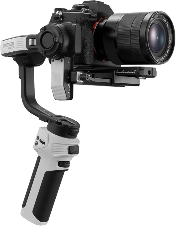 CINEPEER Weebill 3E 3-Axis Lightweight Gimbal Stabilizer, Max Payload 3kg, Supports Vertical Shooting, Bluetooth Shutter Control, Compatible with Canon/Sony/Panasonic/Nikon DSLR & Mirrorless Cameras