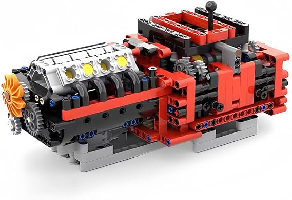 V6/V8 Technical Engine Model Toy Set, Engine Building Blocks Kit for Adults, High-Difficulty Intellectual Toys, Bedroom Decorations, 685 Pcs