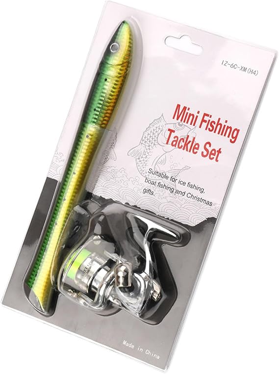 Pocket Pen Fishing Rod,Portables Fish Shaped Telescopic Rod and Spinnings Reel Combos,Folded Fishing Poles,for River, Lake, Reservoir
