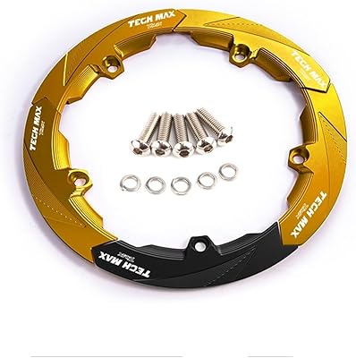 Compatible with TMAX 560 Tech Max TMAX560 TMAX 530 SX DX TMAX530 Motorcycle Gearbox Belt Pulley Cover Protection Accessory Color : Tech max Gold, Size : 1