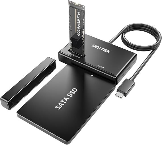 Unitek Dual-Bay M.2 NVMe/SATA USB 3.2 Adapter, 10Gbps, Tool-Free