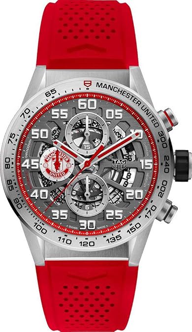 TAG Heuer Carrera Manchester United Special Edition Chronograph Automatic Black Dial Men's Watch CAR201M.FT6156