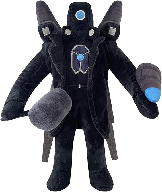 Titan Cameraman Plush Toy, Skibidi Toilet Giant Figure, Halloween, Black Cat Stuffed Toy, Video Game Plush Toy Figure