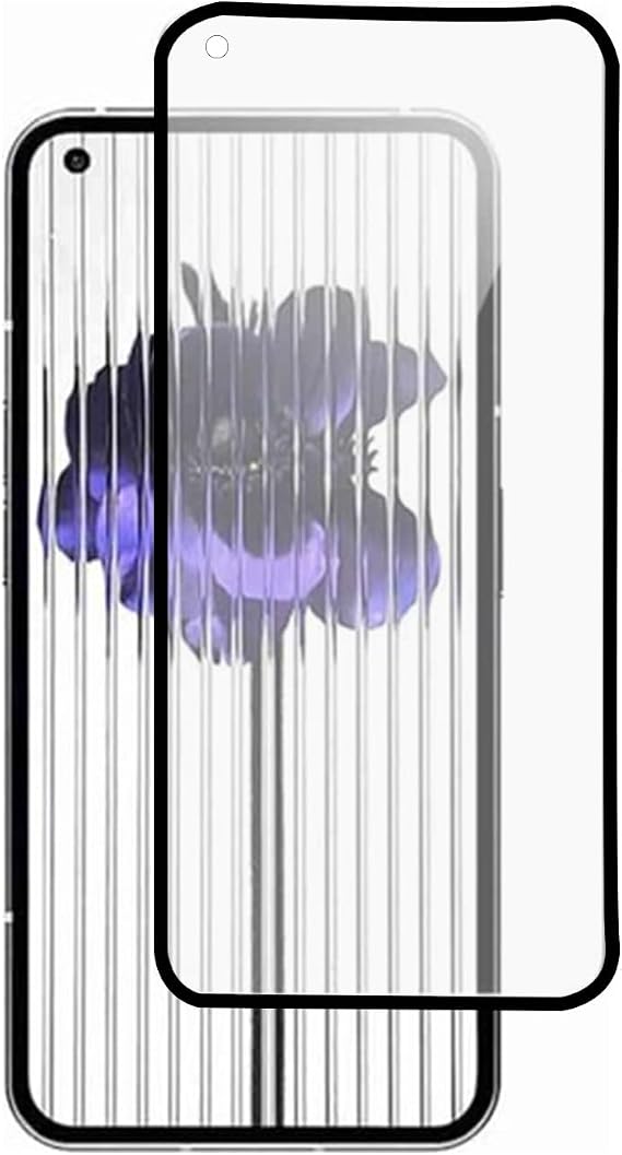Microcase Nothing Phone 1 Tam Kaplayan Çerçeveli Tempered Ekran Koruyucu - Siyah AL3276