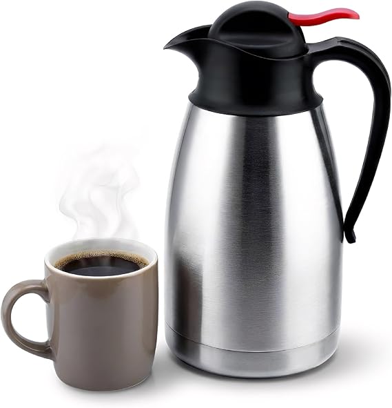 Insulated Coffee Carafe 70oz / 2L Stainless Steel Thermal Coffee Carafe