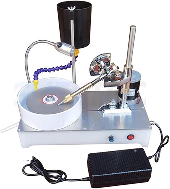 Gemstone Honing Machine Faceted Gem Polishing Machine Jewelry Polisher Flat Grinder Lapidary Machine 2800RPM 120W for Beginners and Pros(Regular)