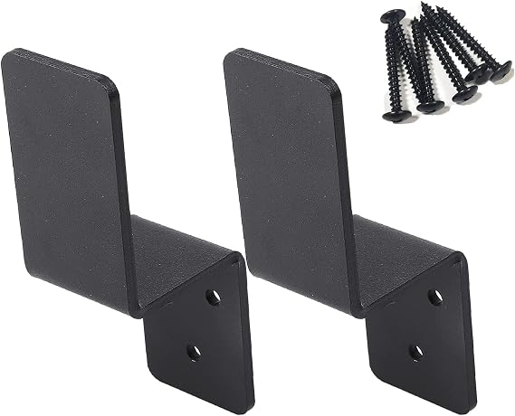 2x4 Door Barricade Brackets Heavy Duty Metal Drop Open Bar Security Door Lock Bracket | Door Barricade Closed Bar Holder with Pin Hole | Easy and Effective Security Measure (2)