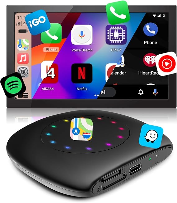 Android 13.0 Car Video Box Ai Box for Wireless CarPlay Adapter/Android Auto
