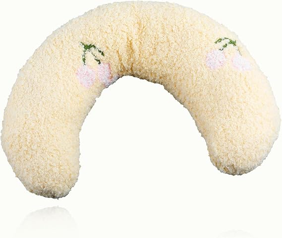 U-Shaped Cat Pillow, Soft Comfort Plush Cuddle Cushion, Machine Washable, Small Pet Relaxation Bed