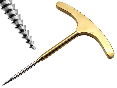 ARTMAN INSTRUMENTS Dental Root Extraction Screw Elevator for Front Roots- Ergonomic Handle Dental Tool for Oral Surgery, Tooth Extraction, Implantology, and Endodontic