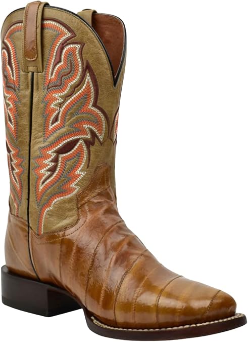 Dan Post Men's Men'S Eel Exotic Western Boot Broad Square Toe - Dps697