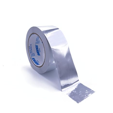 ABRO Aluminum Foil Tape, 2 inches x 40 yards, Seams and Seals Insulation, Ideal for Ductwork, Seals HVAC Ducts, Wrinkle-Free, Conforms to Surface Irregularities,10F to +180F Applicable Temperature