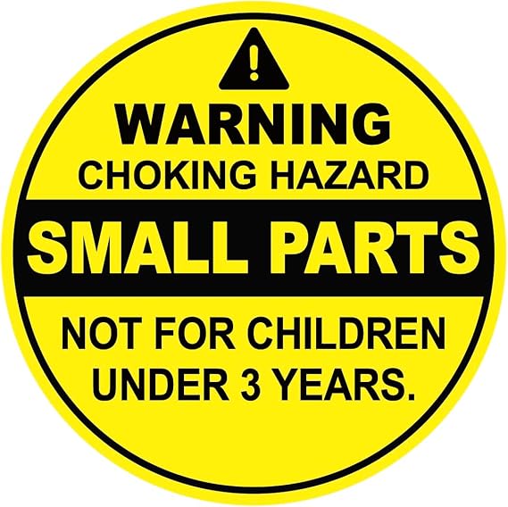 1.5 inch 300PCS Small Parts Warning Choking Hazard Stickers
