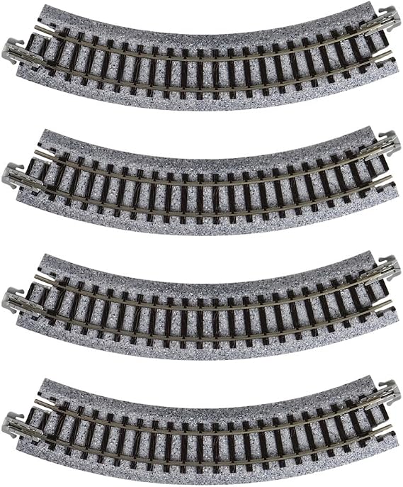 Kato USA Model Train Products UNITRACK Compact Tracks (4-Piece), 150mm/(6") Radius/45-Degree