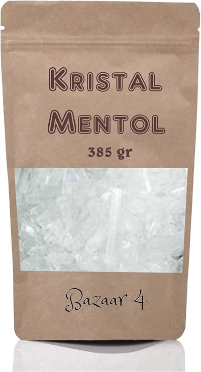 Bazaar 4 Kristal Mentol 1. Kalite 385 Gr Menthol ( Sauna, Hamam, Buhar Banyosu )