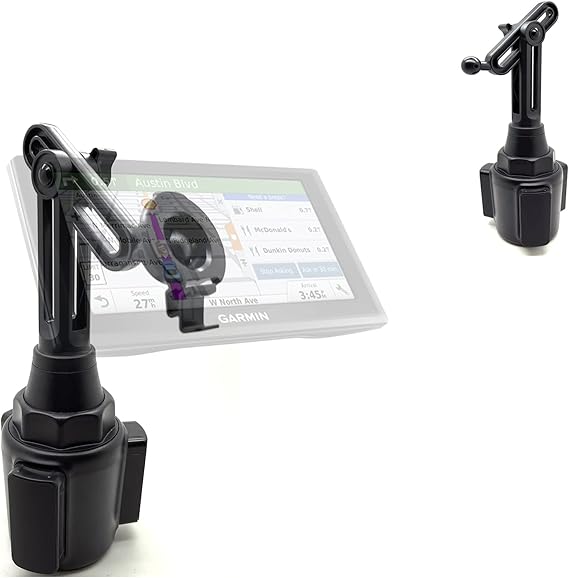 Height Adjustable Car Cup Holder Mount for Gar.min Drive DriveSmart 5 5LMT EX 50 51 52 53 55 6 60 61 61 65 65 7 70 71 LM LMT LMT-S EX dezl ORT 500 570 580 610 Models LM LMT GPS
