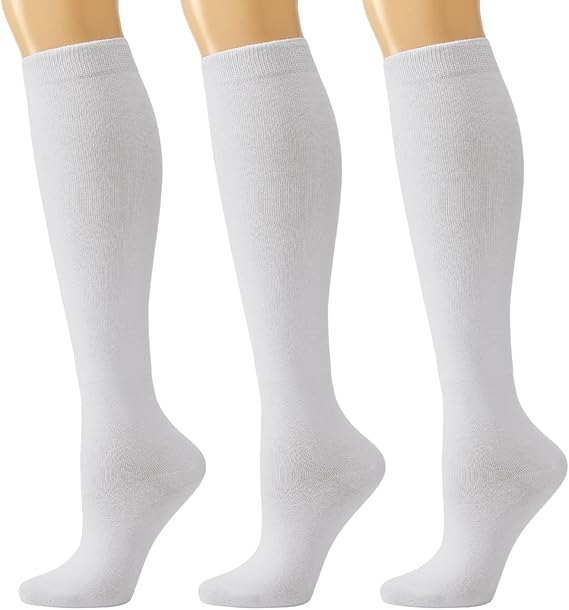 J-BOX Women's Cotton Knee High Socks Outdoor Sport Athletic Socks(3/5 pairs)