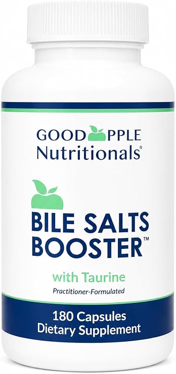 GoodApple Bile Salts Booster | Ox Bile + Taurine | Supports Fat Digestion & Healthy Bile Flow | Gallbladder Support | 180 Capsules*