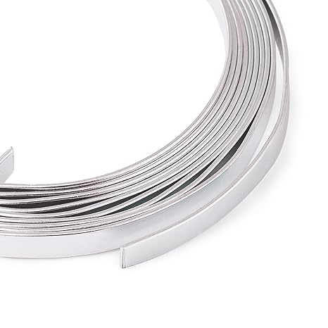 FASHEWELRY 5mm Christmas Bendable Wire 32.8 ft Aluminum Flat Craft Wire