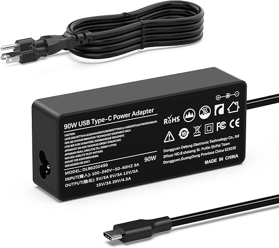 90W USB C Charger Compatible with MacBook Pro Air M2 M1, Lenovo ThinkPad X1 T14 Yoga, HP Spectre x360 Envy, ASUS ZenBook Chromebook, Huawei MateBook - VUOHOEG Type C PD Fast Adapter