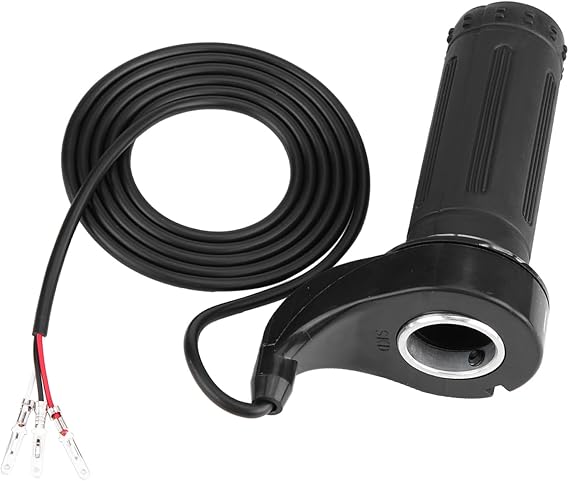 KIMISS Motorcycle Accelerator, Universal Electric Scooter Speed Throttle Grip with 3 Wires 12, 24, 36, 48V