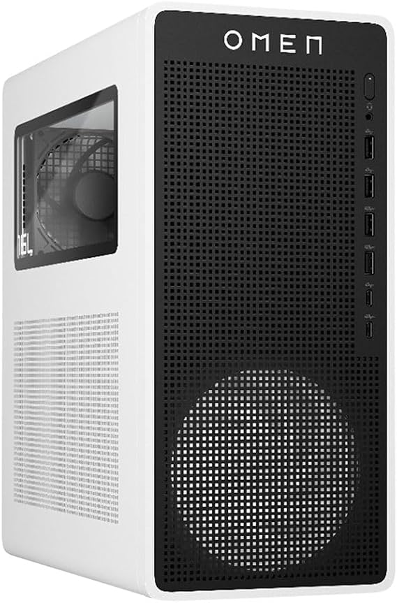 HP OMEN 16L TG03-0001 Gaming PC, Intel Core i5 14400F 1.8GHz Processor; NVIDIA GeForce RTX 5060 8GB GDDR7; 16GB DDR5-4800 RAM; 512GB NVMe SSD, 2x2 WiFi 6E