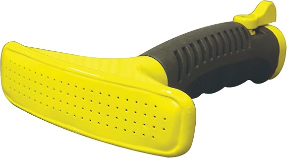 Dramm ColorStorm Premium Fan Spray Nozzle for Garden Hose One Touch Thumb Control Valve, Durable Metal Construction, Gentle Fan Spray for Watering Plants, Yellow