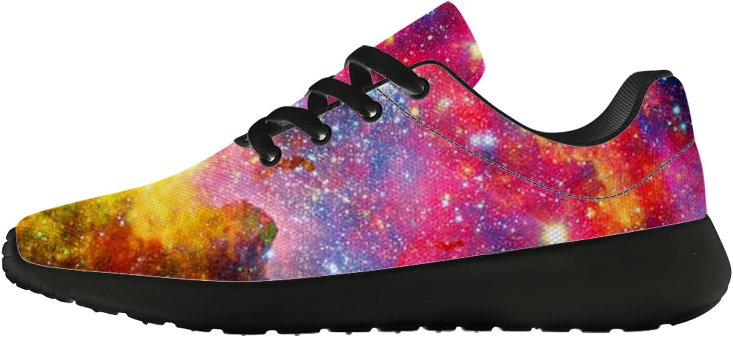 Galaxy Print Mens Womens Running Shoes Fashion Sneakers Athletic Tennis Golf Shoes Gifts for Her,Him