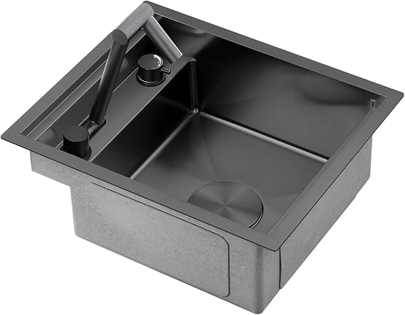 15" x 18" RV Kitchen Sink, Black