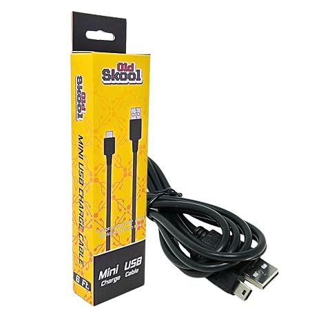 Old Skool PS3 Controller Charge Cable - Black