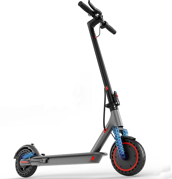 Maxshot Electric Scooter, 8.5" /10" /14" Tire, 16/19/22 Mph Top Speed, 12/16/21/27/28/49/50 Miles Long Range, Folding Escooter for Adults and Kids with Seat Bag, Dual Braking, Dual Suspension, App