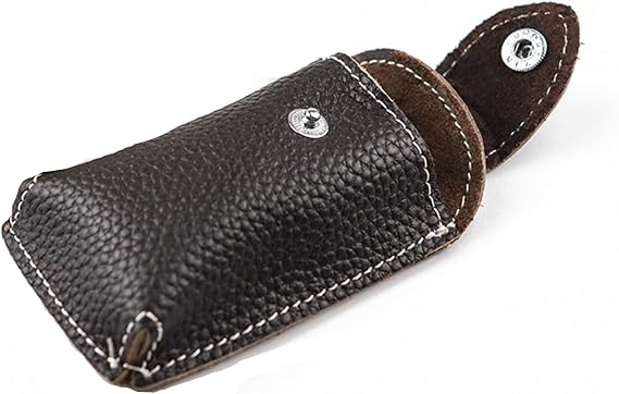 Brown Genuine Leather Car Key Pouch